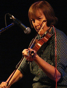 Woman playing fiddle