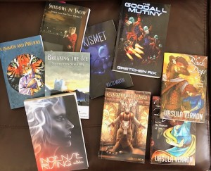 Image of books covered in the review.