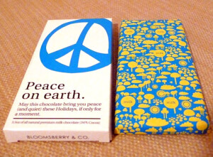 art for Peace on earth chocolate
