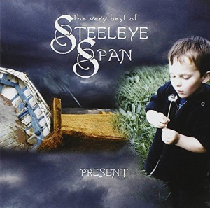 cover art: Present, the very best of Steeleye Span, a toddler contemplating a plucked flower