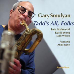 cover, Tadd's All, Folks; a balding white guy in glasses blowing a baritone saxophone